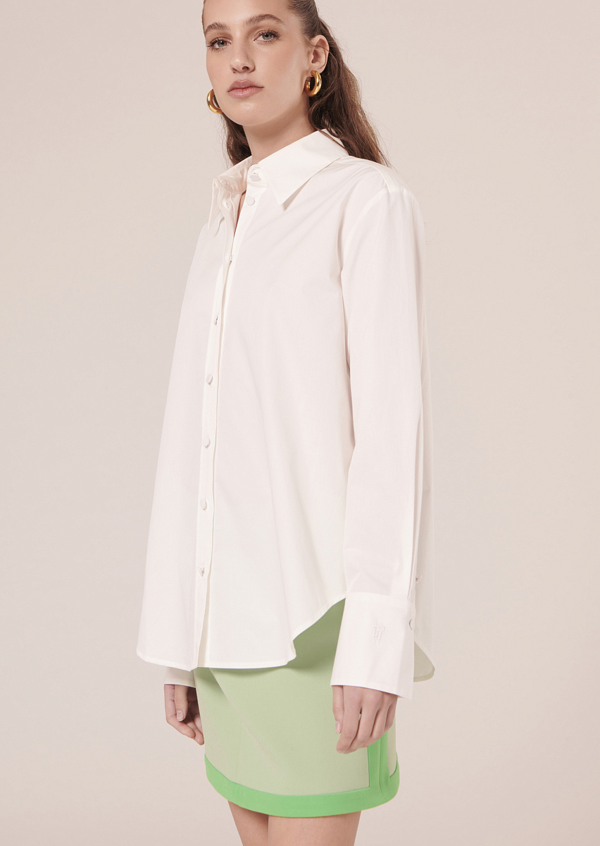 Clarence белая блуза из поплина Clarence белая блуза из поплина