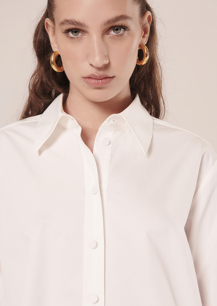 Clarence белая блуза из поплина Clarence белая блуза из поплина
