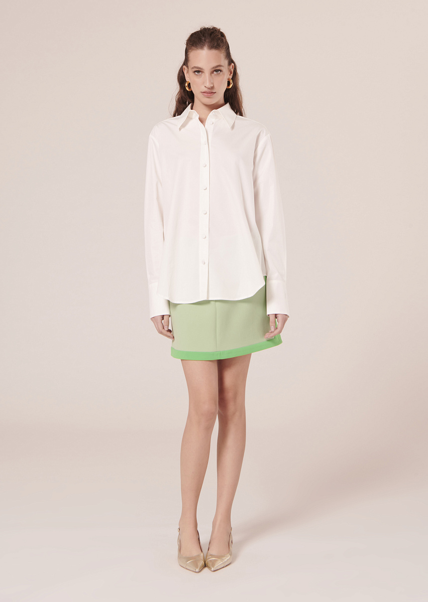 Clarence белая блуза из поплина Clarence белая блуза из поплина