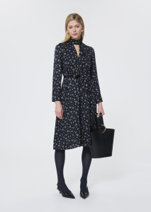 Rufus темно-синее платье с цветочным принтом