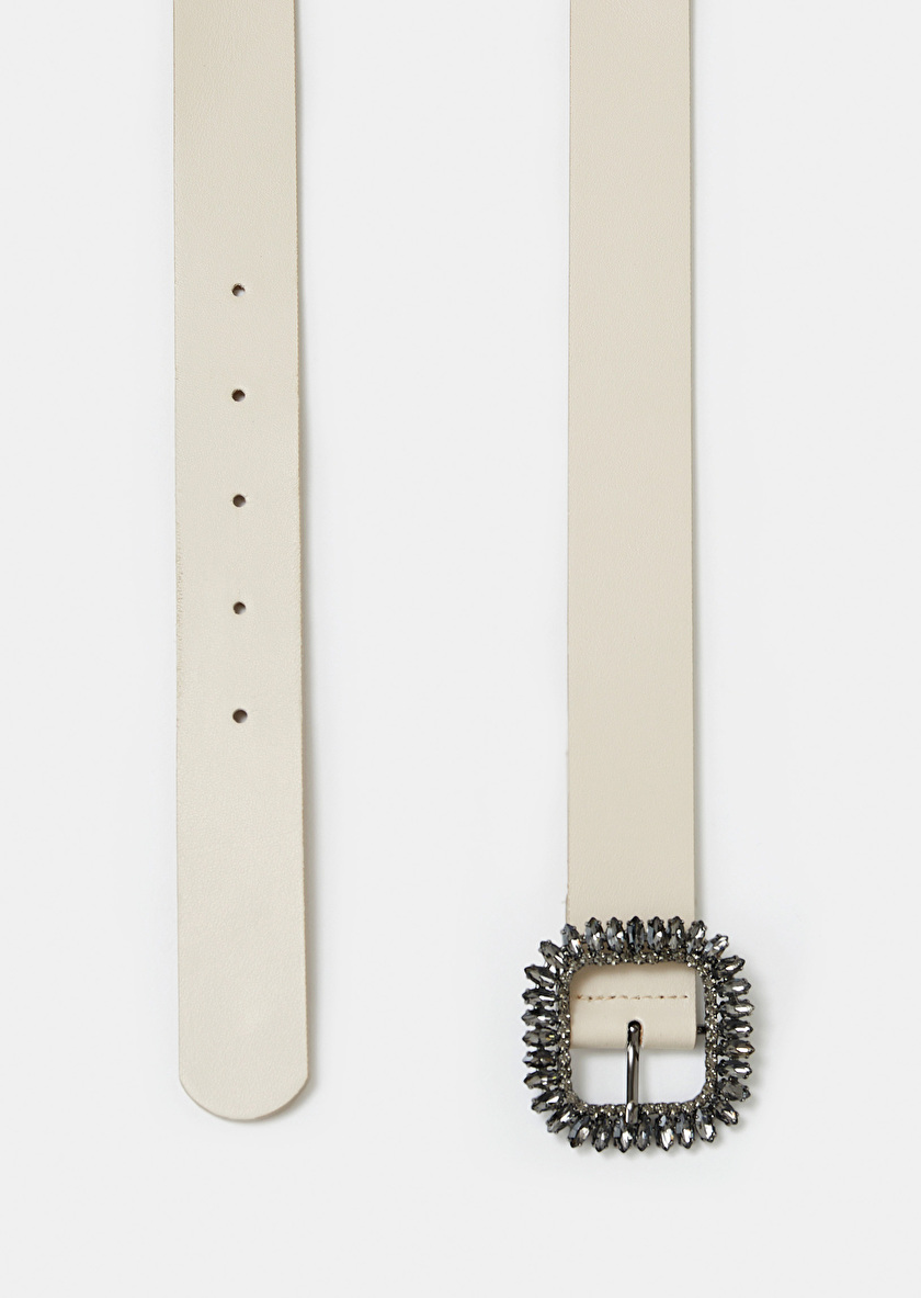 Gigi ремень из кожи в цвете экрю Gigi ремень из кожи в цвете экрю