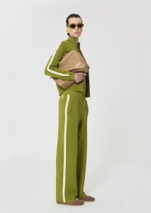 Parker зеленые брюки из технологичного трикотажа