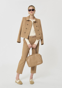 Polo бежевые брюки из хлопкового гарбардина