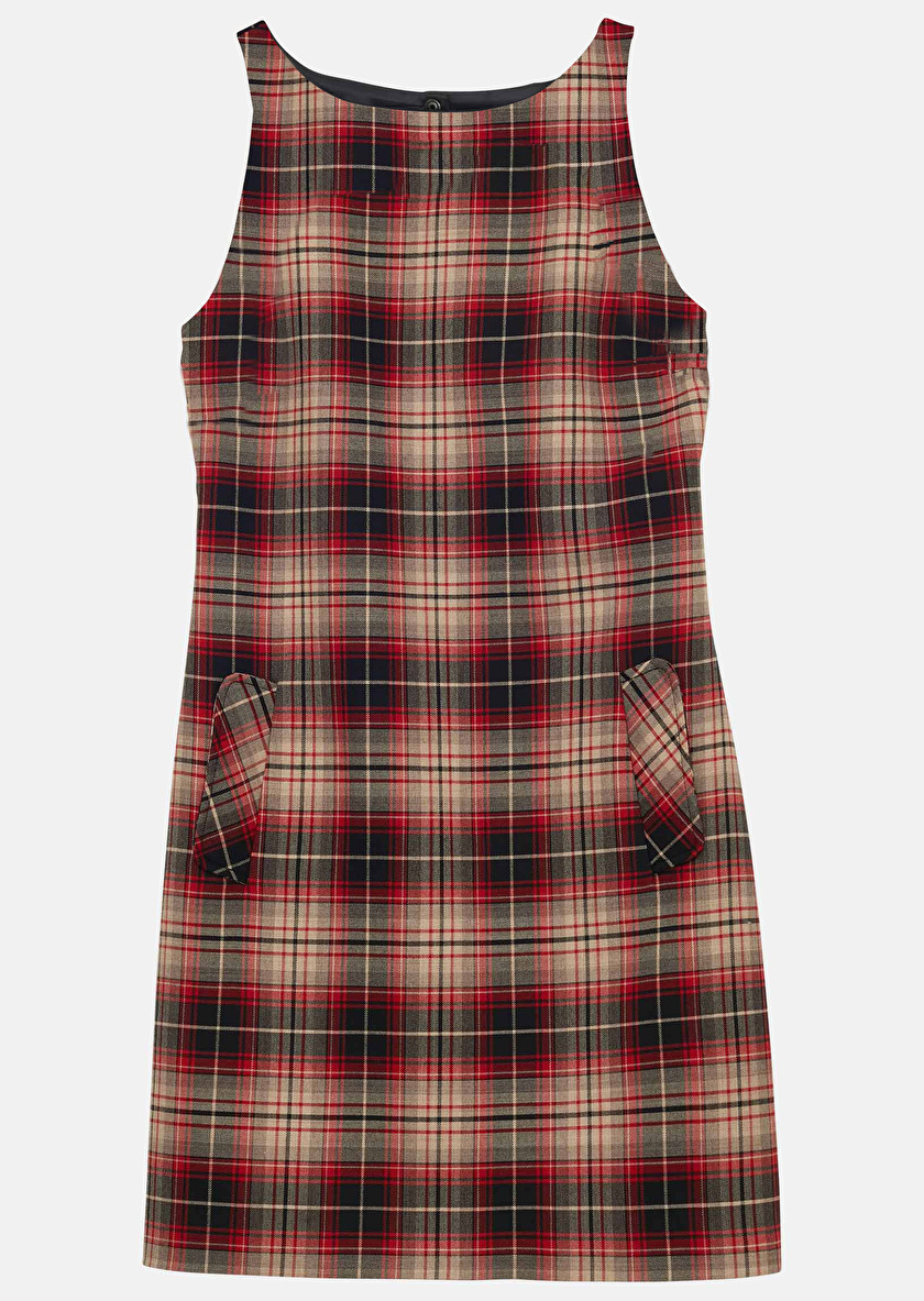 Robine красное платье в клетку