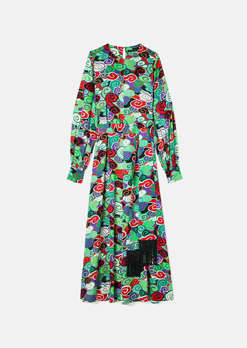 Rosalba зеленое атласное платье с принтом Rosalba зеленое атласное платье с принтом