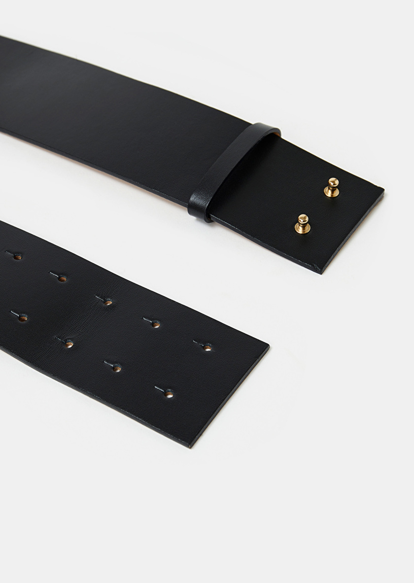 Lauren черный ремень из гладкой кожи Lauren черный ремень из гладкой кожи