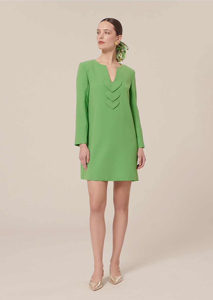 Rhea зеленое платье из крепа