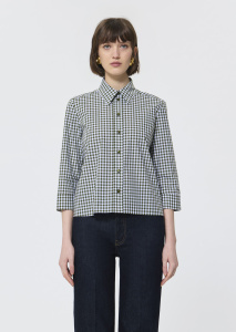 Charlot зеленая рубашка в клетку виши