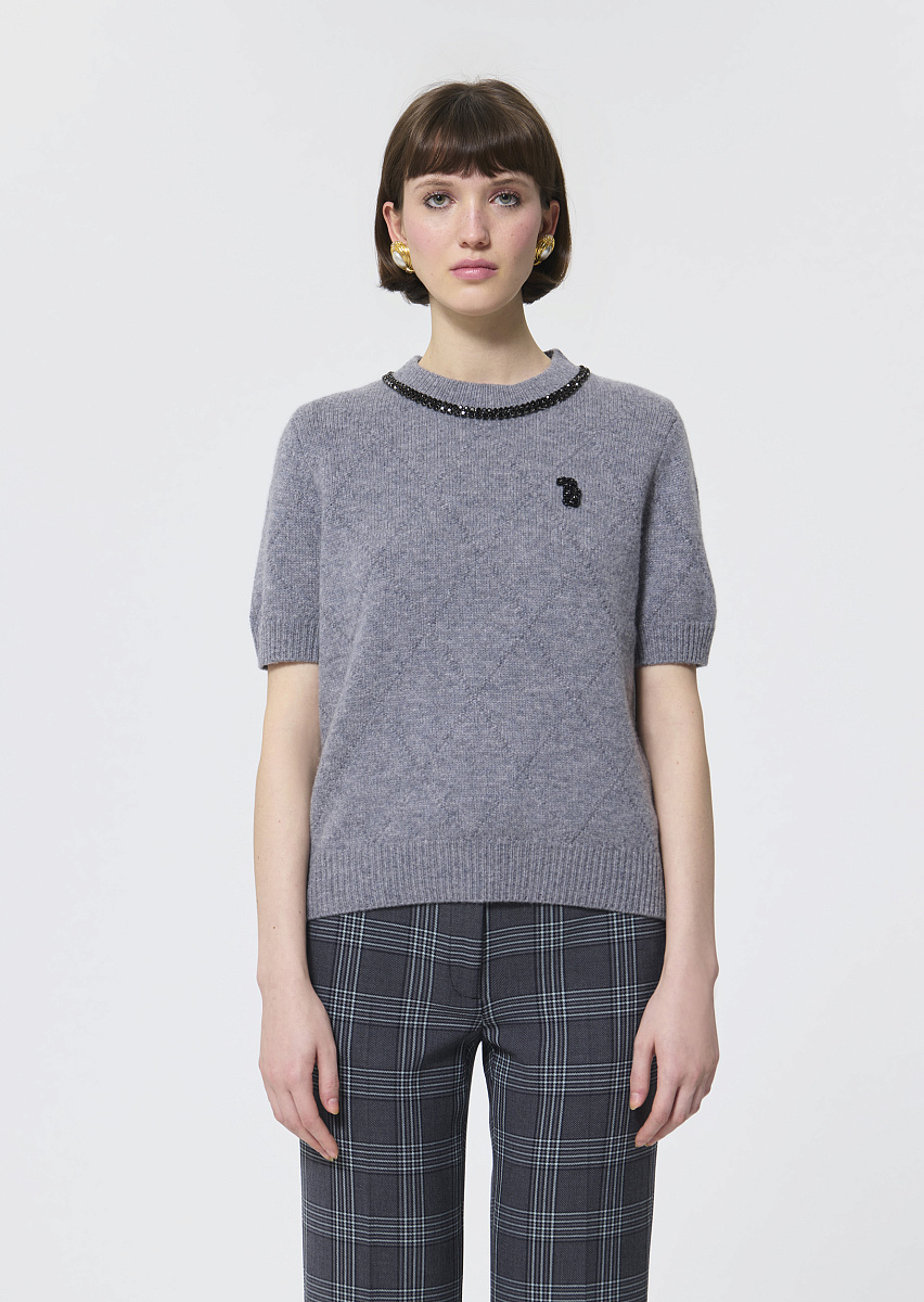 Phileas серый джемпер с эффектом меланж