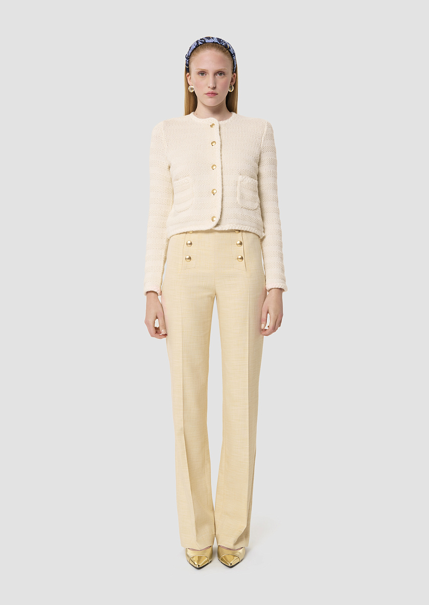 Желтые брюки Pepino из костюмной ткани