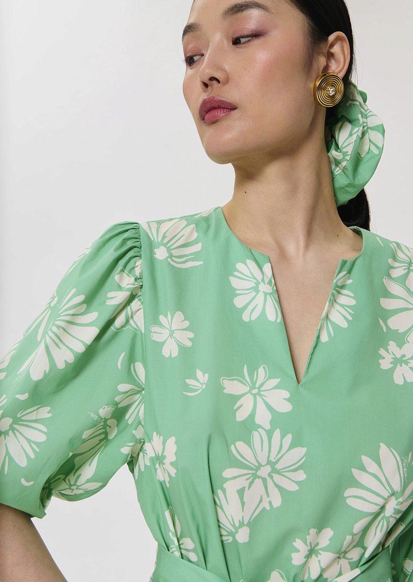 Зеленое платье Rosabetta с цветочным принтом