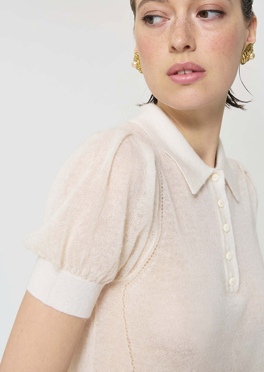Poppie джемпер в цвете экрю из очень тонкого мохера
