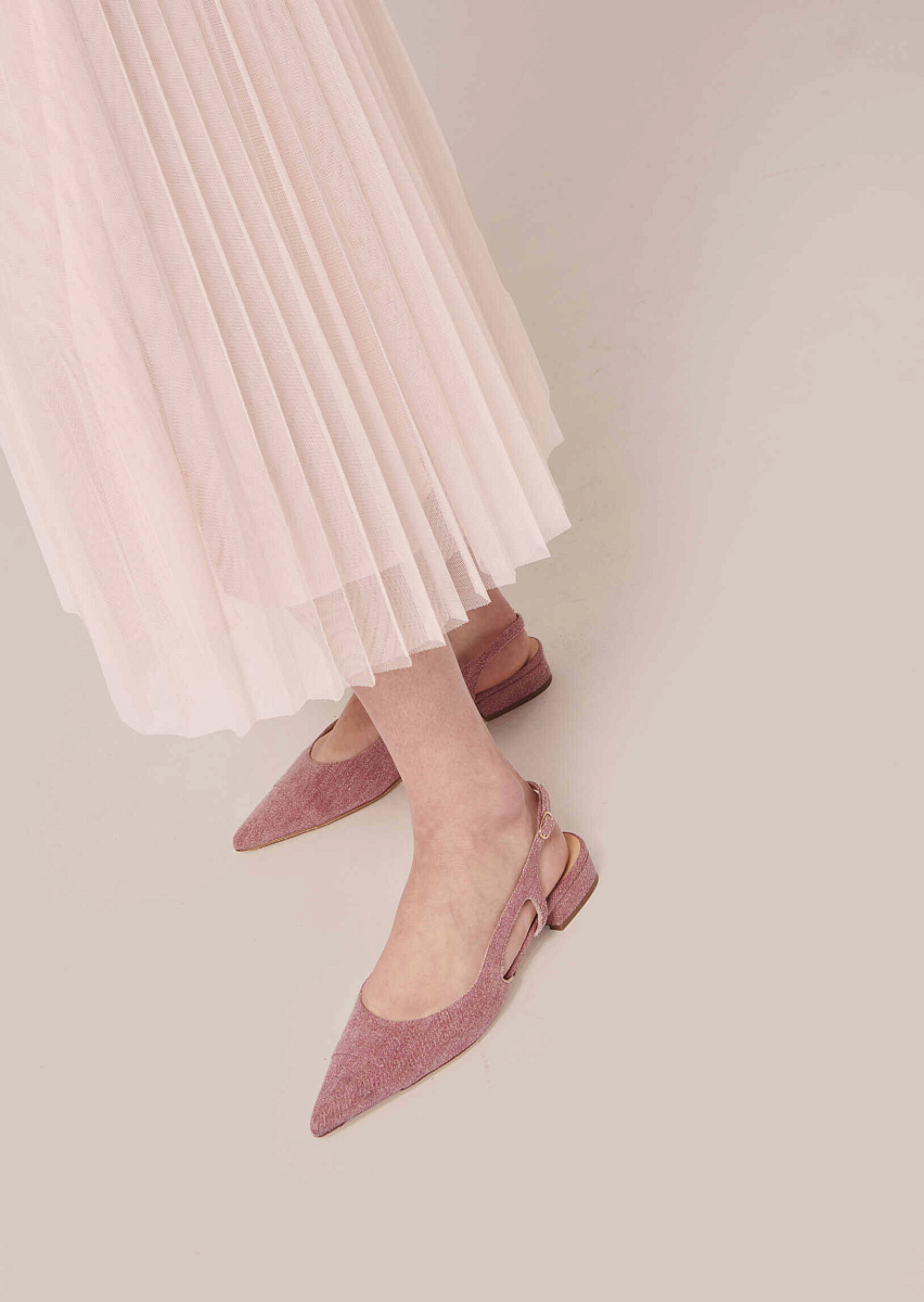 Juillet светло-розовая юбка из плиссированного тюля