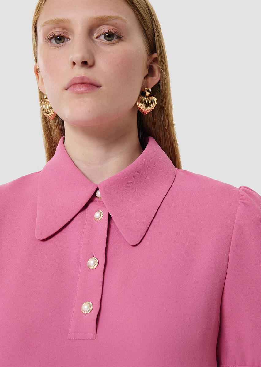 Розовый топ из крепа Tonino Розовый топ из крепа Tonino