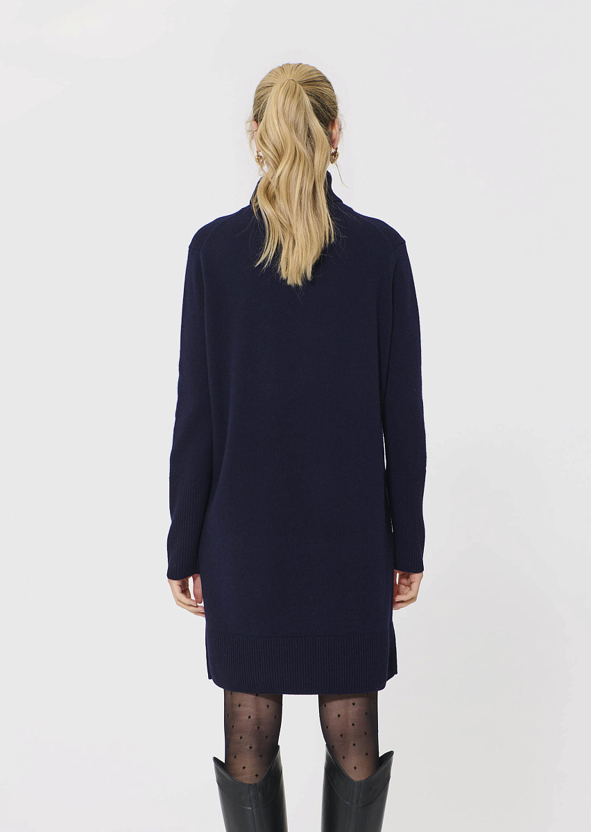 Ralia темно-синее платье из 100% шерсти 