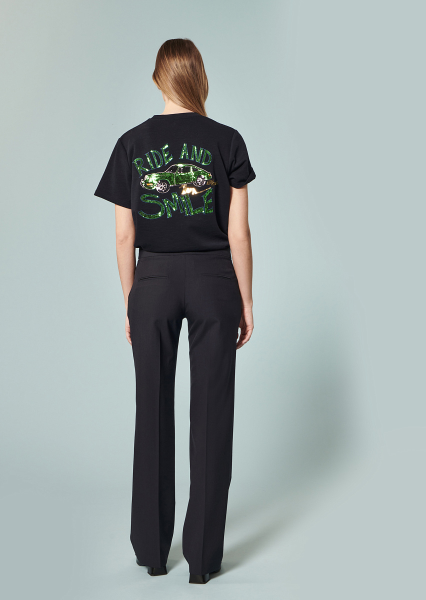 Peter темно-синие брюки из шерсти Peter темно-синие брюки из шерсти