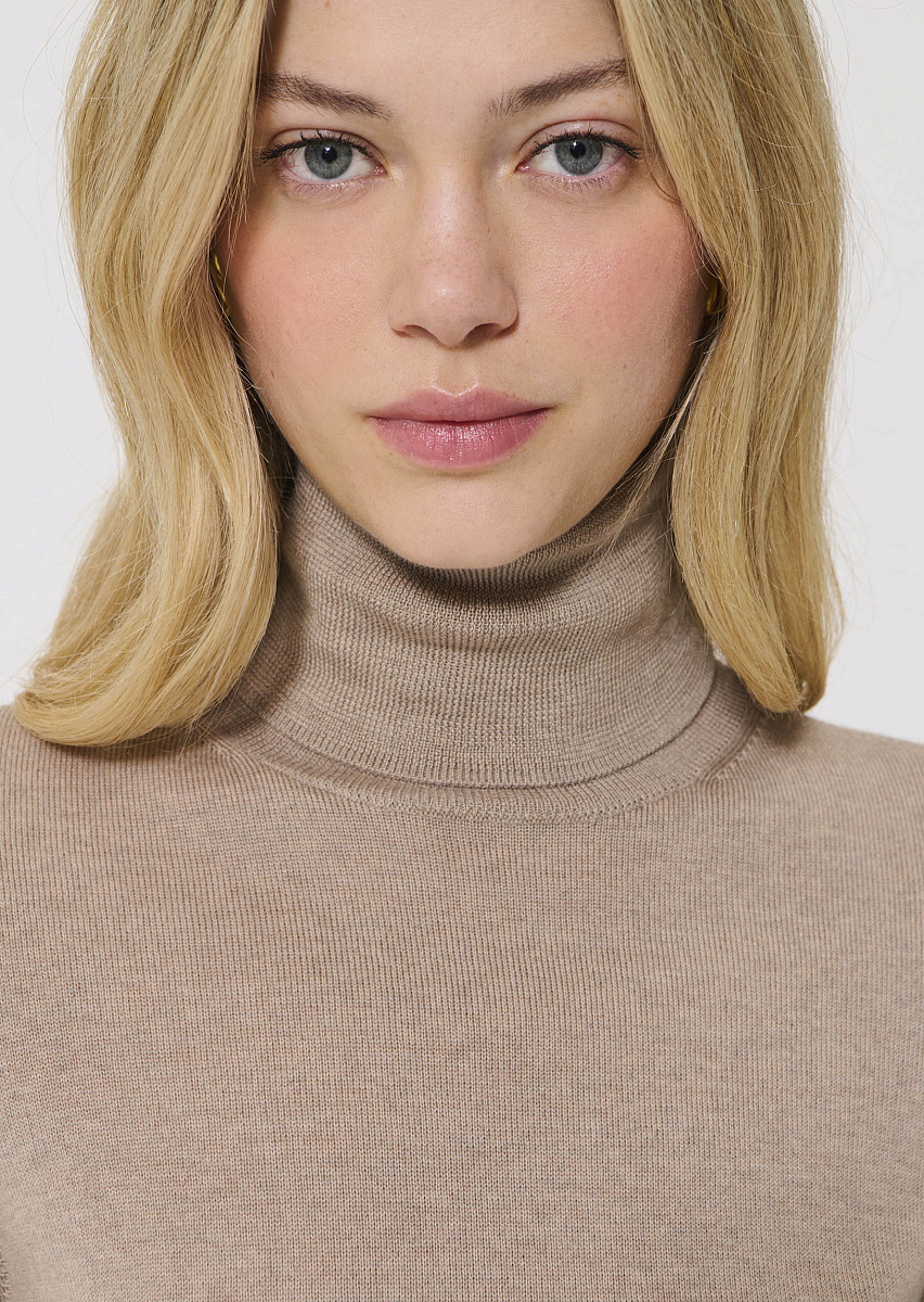 Palma тонкий свитер из шерсти в кофейном цвете