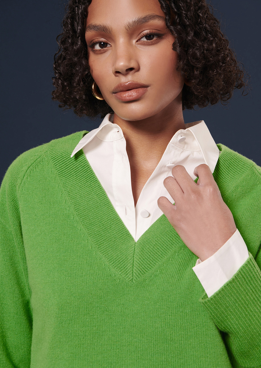 Penelope зеленый свитер из шерсти альпаки и мериноса