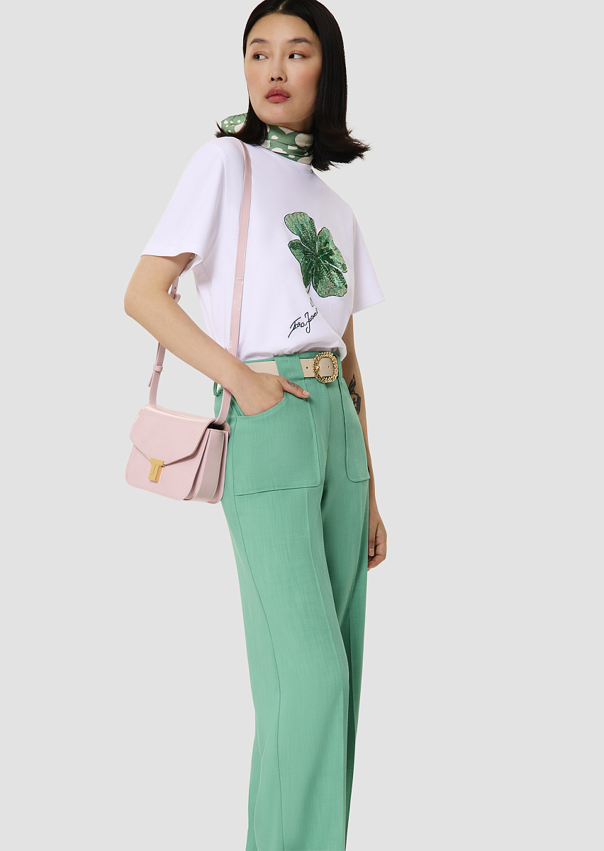 Белая футболка из джерси Taraclover