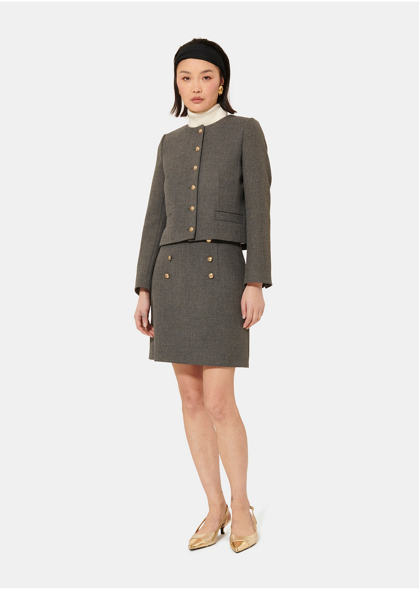 Серый жакет Vesna из плотной ткани Серый жакет Vesna из плотной ткани