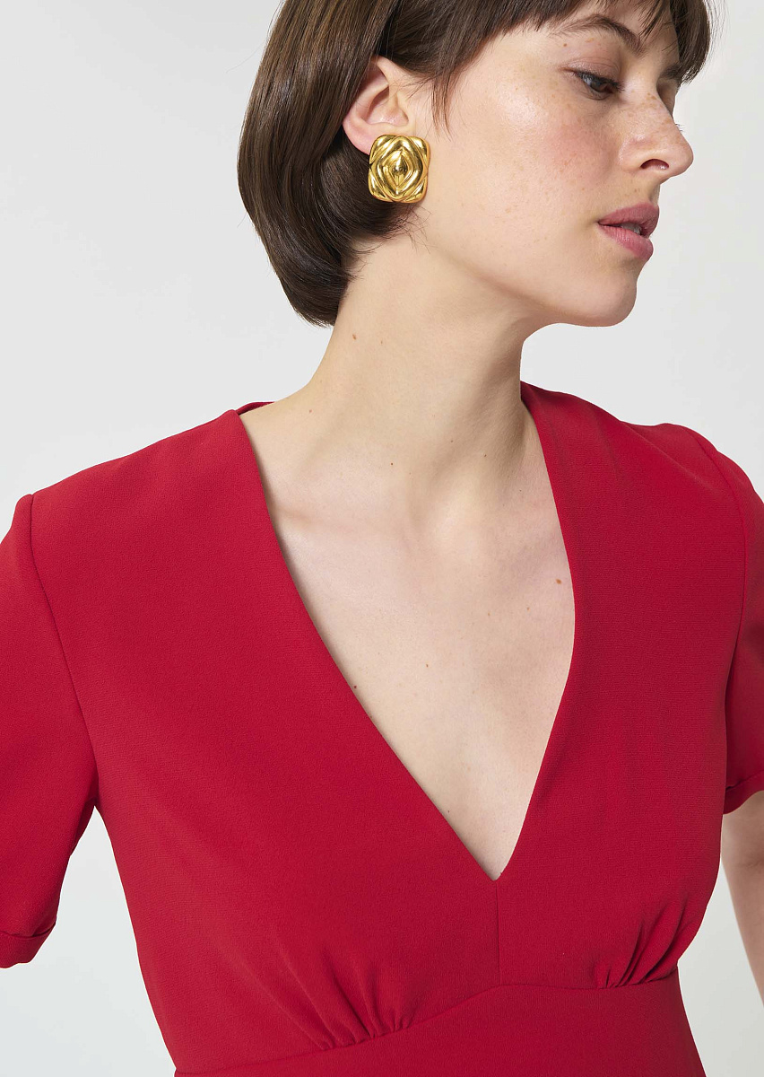 Tessa красный топ из струящегося крепа