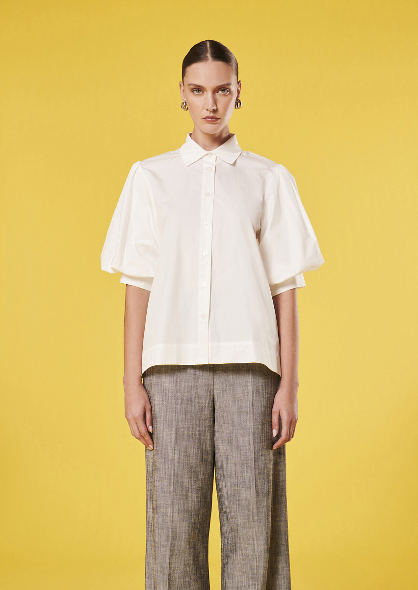 Calypso белая блуза из поплина Calypso белая блуза из поплина