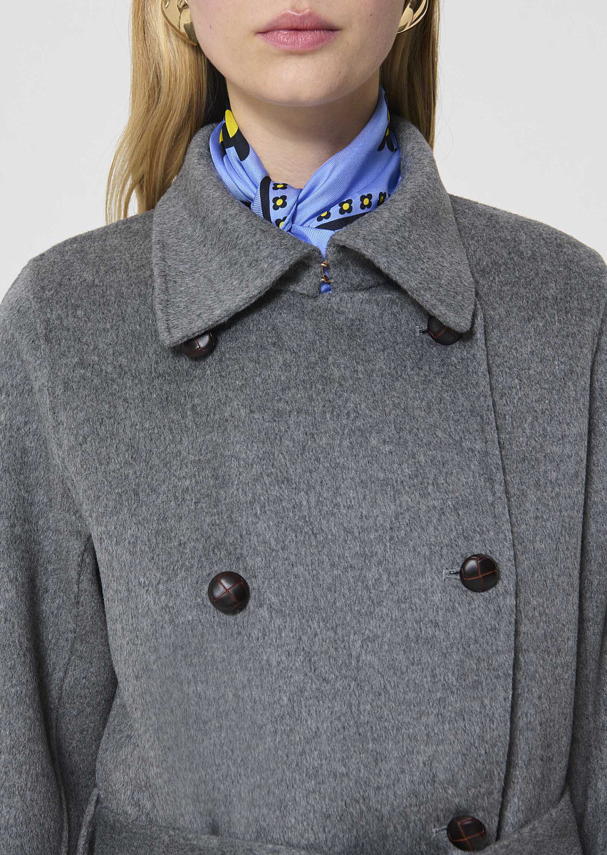 Martino двустороннее серое пальто с эффектом меланж Martino двустороннее серое пальто с эффектом меланж