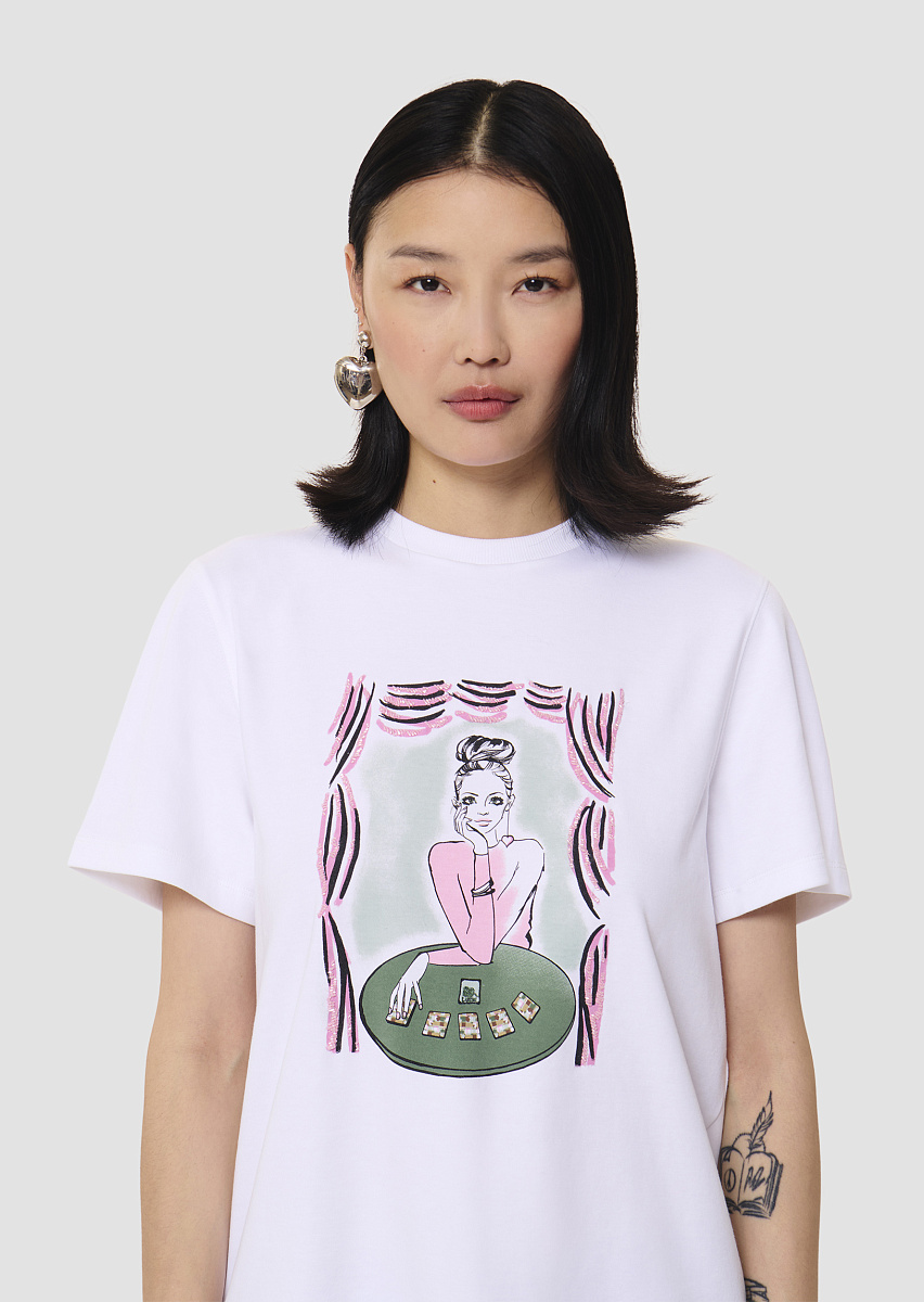 Белая футболка из джерси Taraluckylove