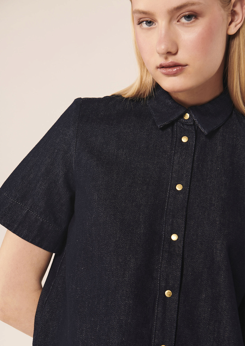 Camilla темно-синяя рубашка из денима Camilla темно-синяя рубашка из денима