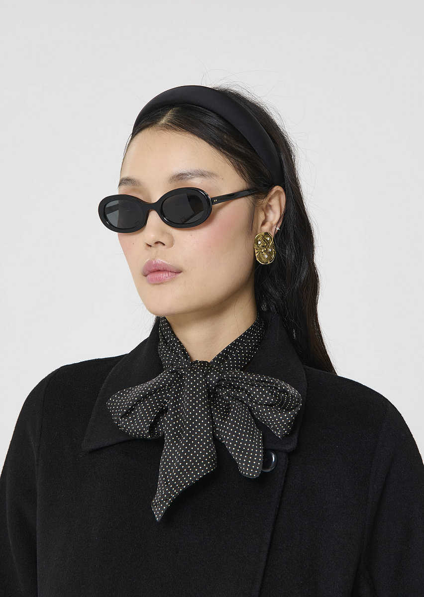 Черный платок Eden с принтом в горошек Черный платок Eden с принтом в горошек