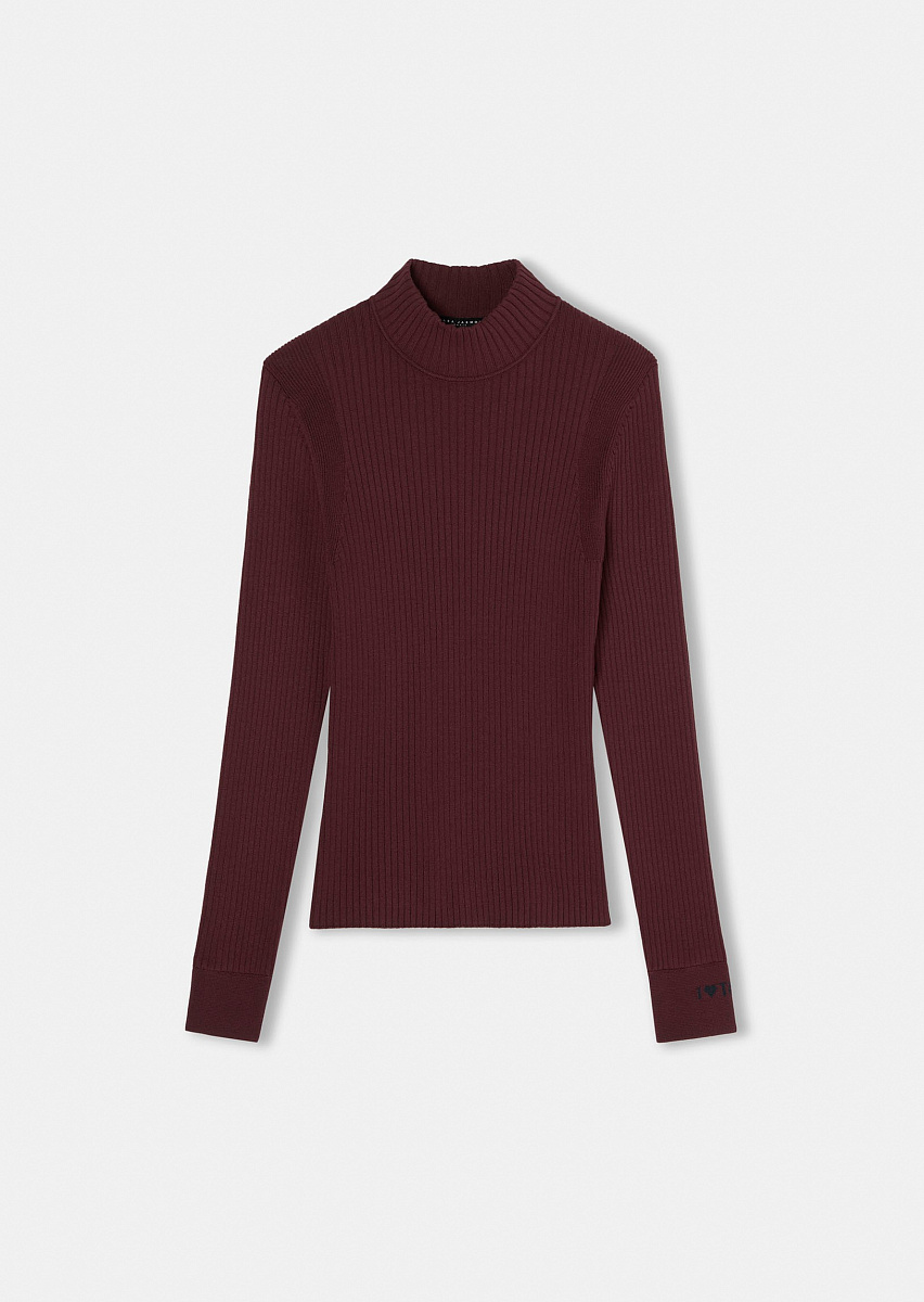 Prudie свитер в рубчик бордового цвета Prudie свитер в рубчик бордового цвета