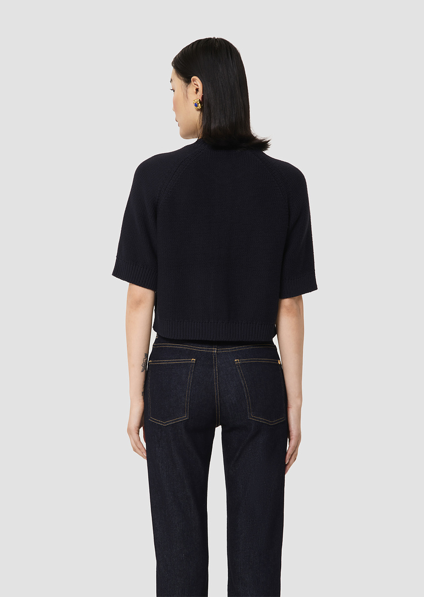 Хлопковый кардиган темно-синего цвета Gracy