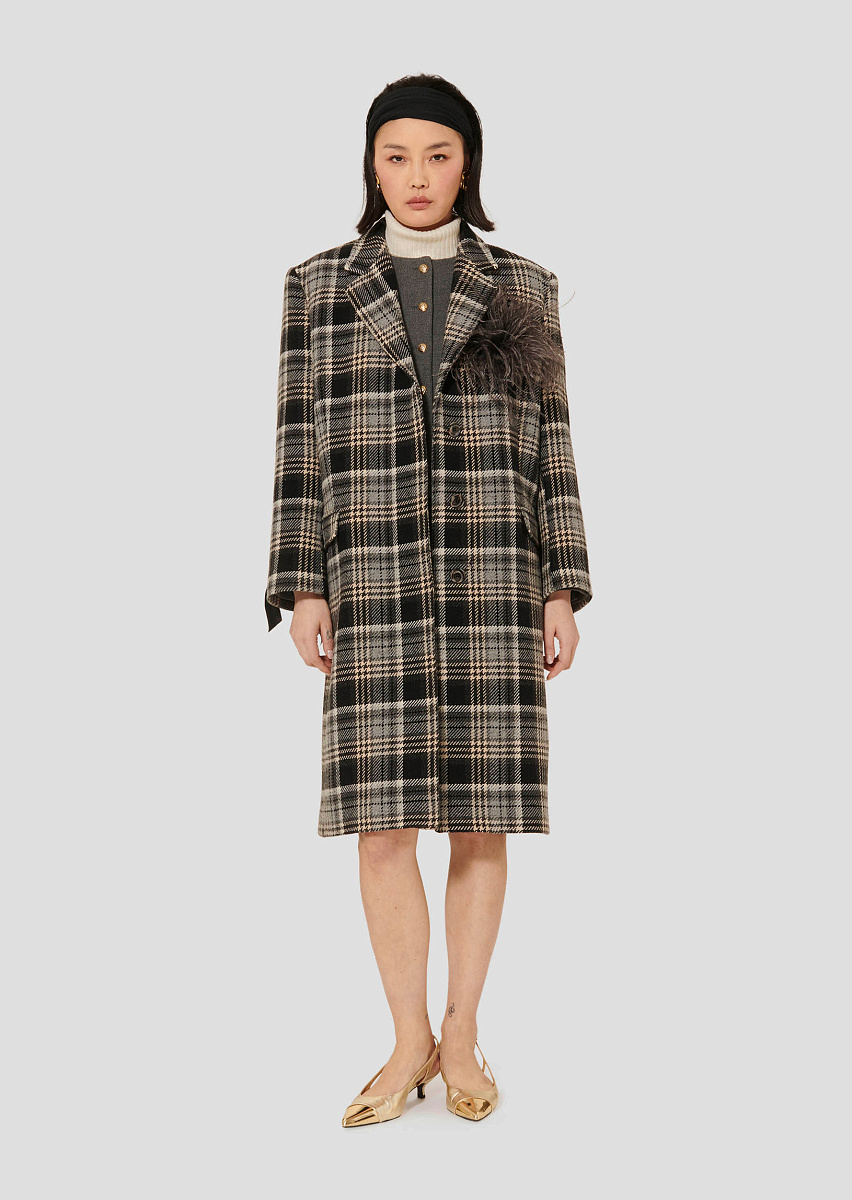 Серое пальто Marcel в клетку Серое пальто Marcel в клетку