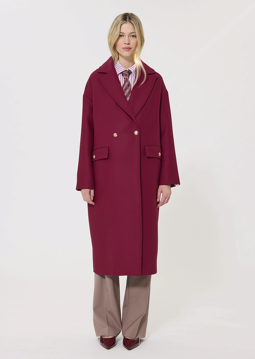 Milo пальто из шерсти гранатового цвета Milo пальто из шерсти гранатового цвета
