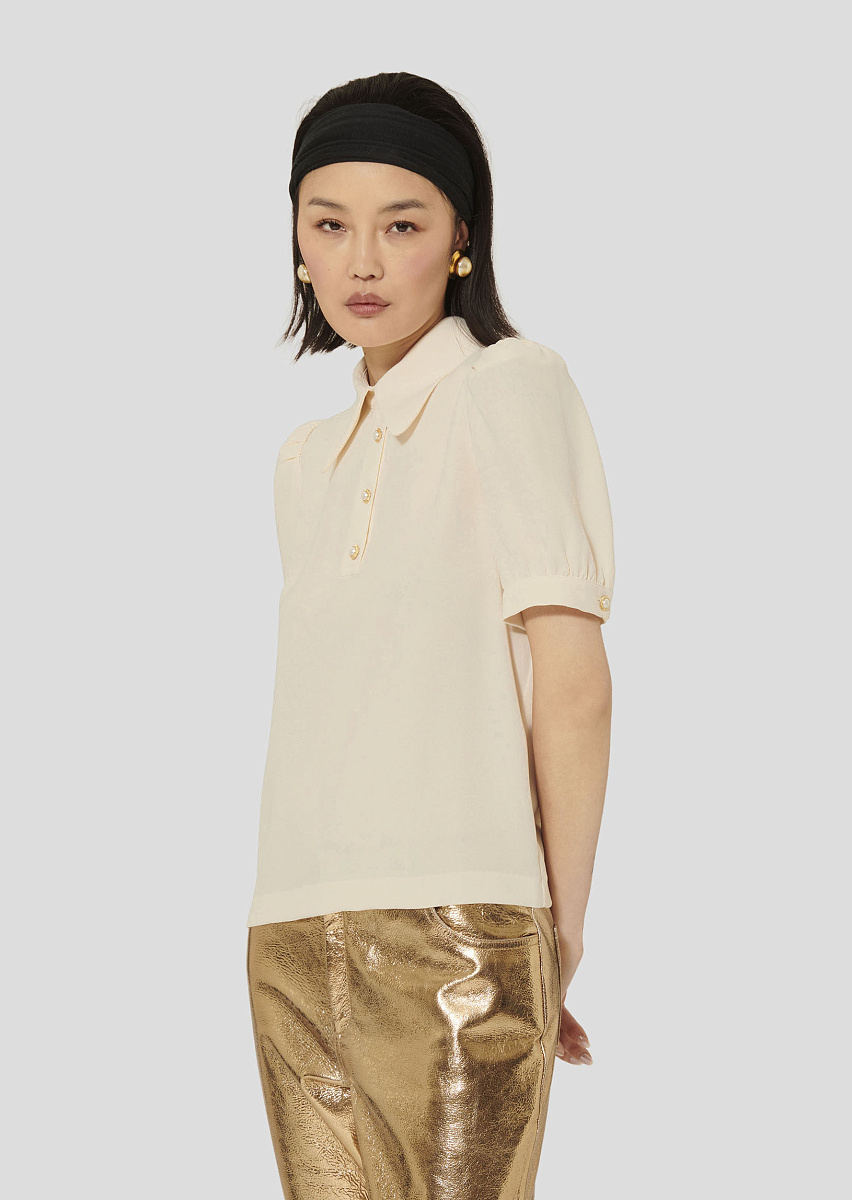 Tonino топ из крепа в цвете экрю