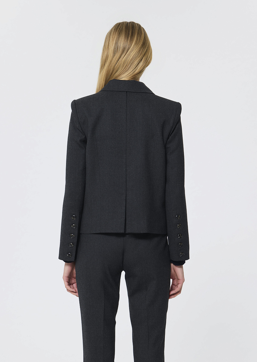 Valoma жакет серого цвета с эффектом меланж