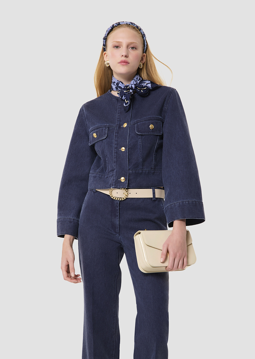 Vick синий жакет из необработанного денима