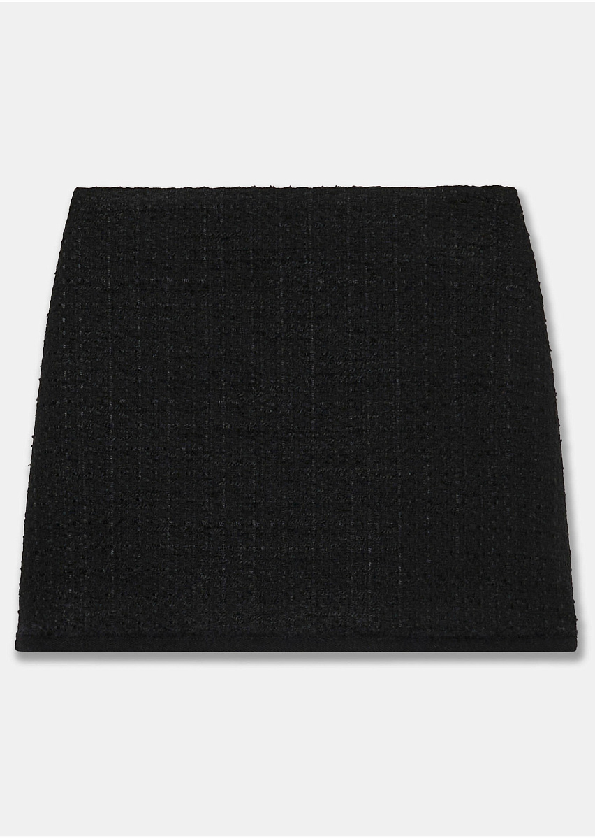 Черная юбка из твида Junia