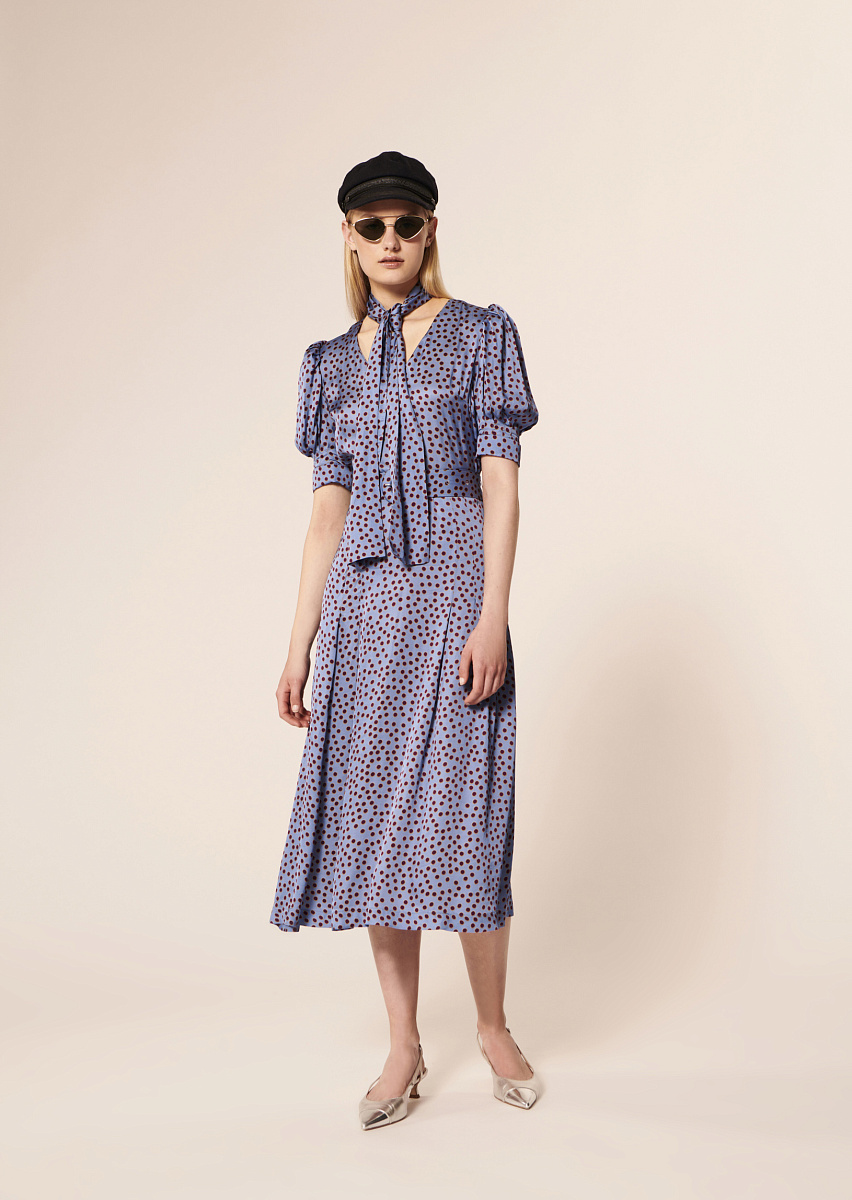 Ranya атласное платье с принтом в горошек Ranya атласное платье с принтом в горошек