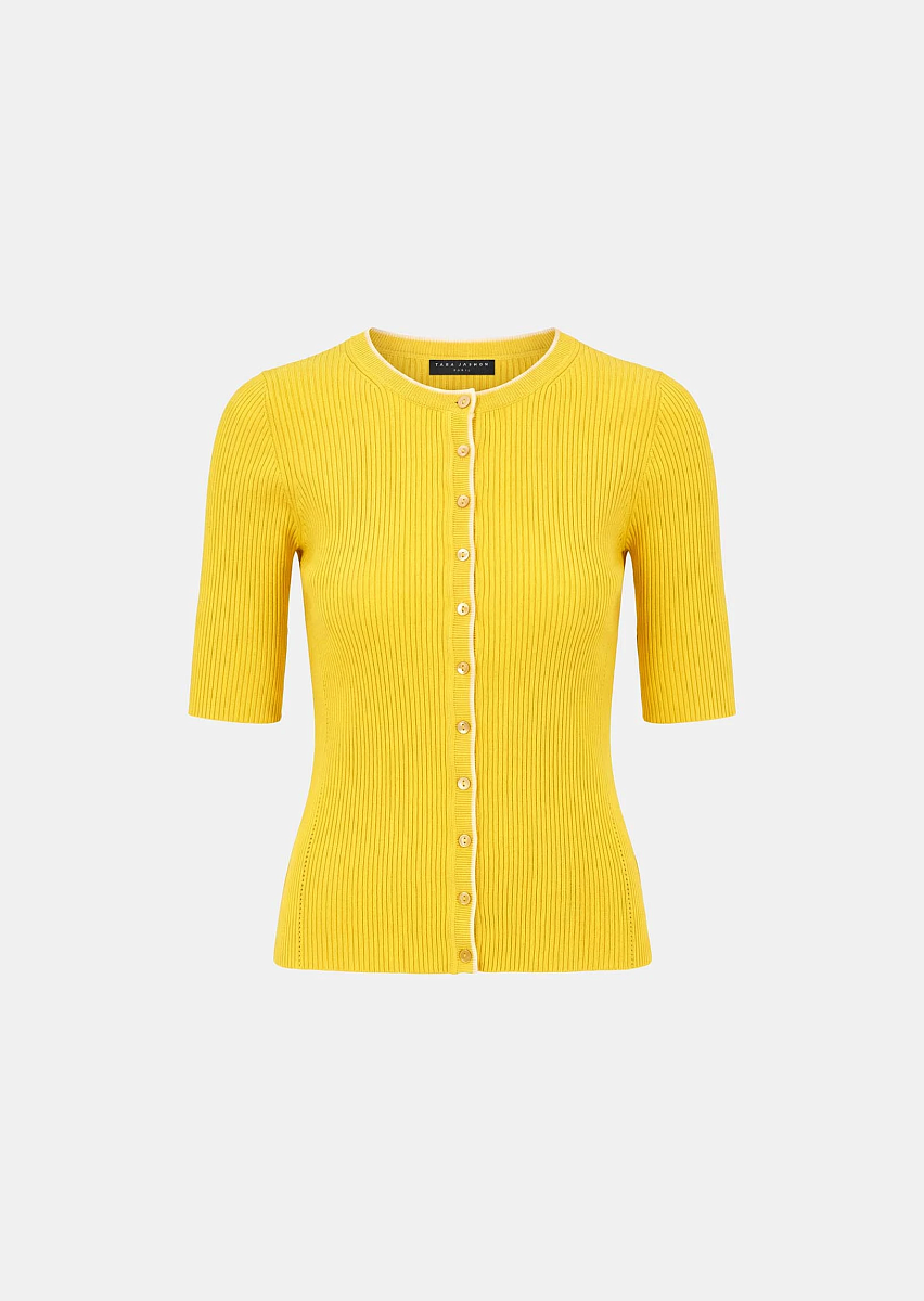 Gipsy желтый кардиган в рубчик Gipsy желтый кардиган в рубчик