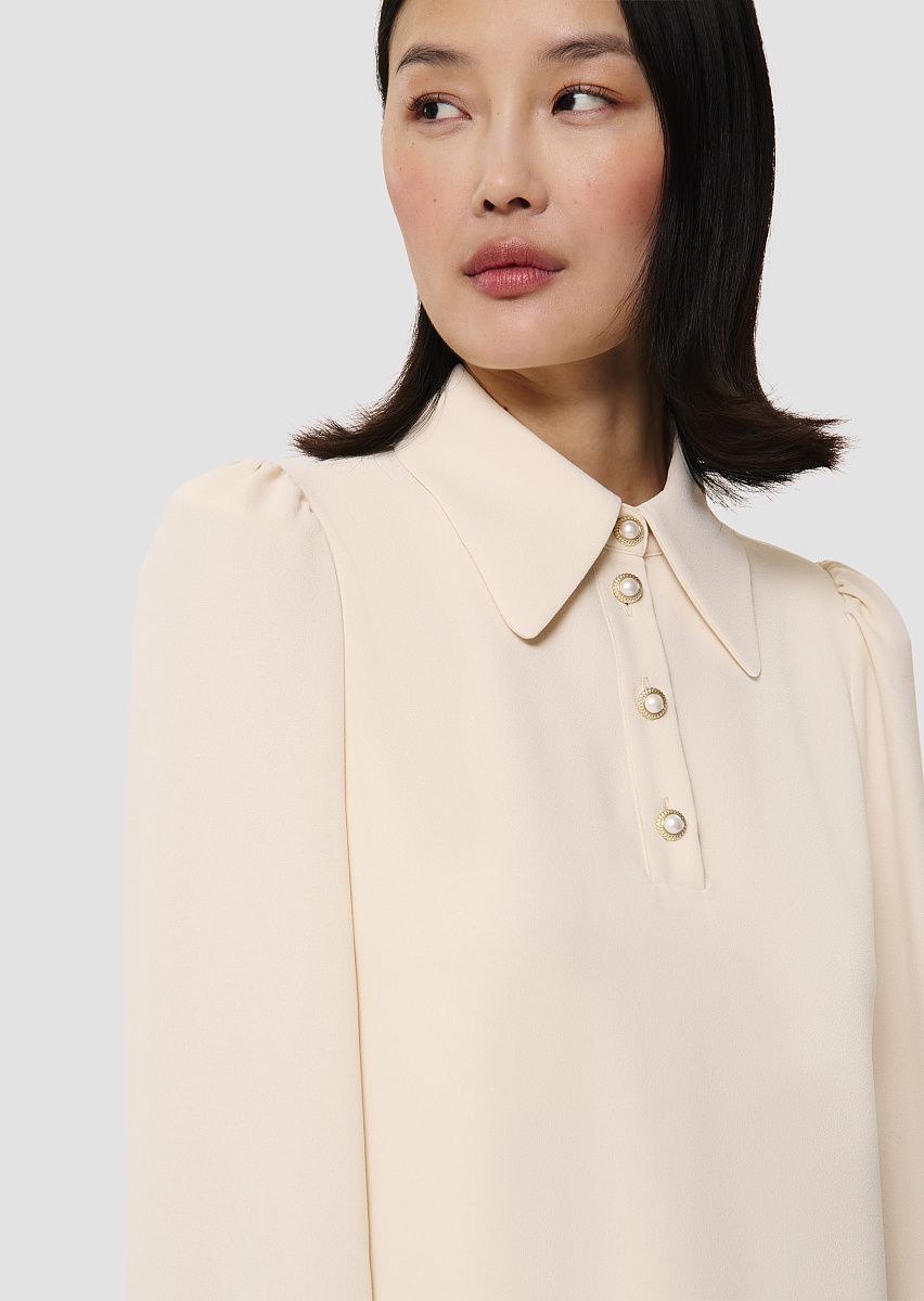 Rolfo платье из крепа в цвете экрю