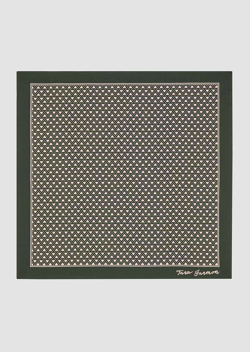 Effy темно-зеленый платок из шелка с принтом