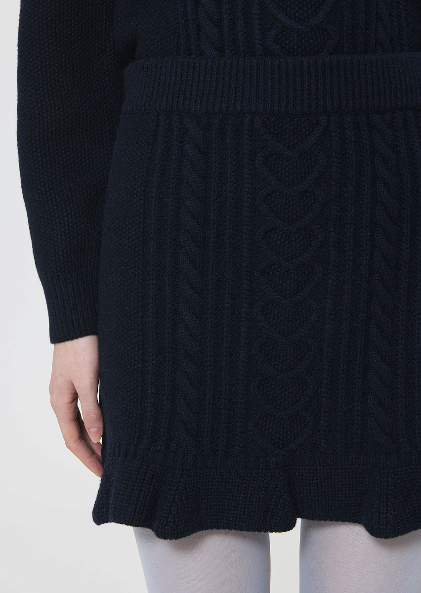 Jasba темно-синяя вязаная юбка