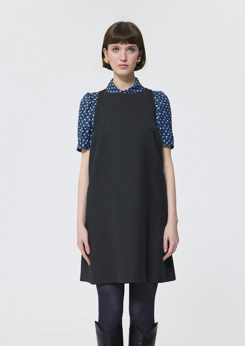 Rosabel серое платье с эффектом меланж