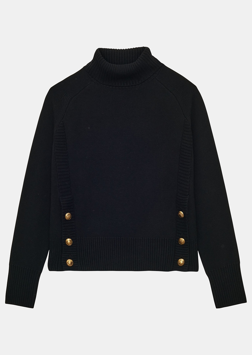 Prague черный шерстяной свитер