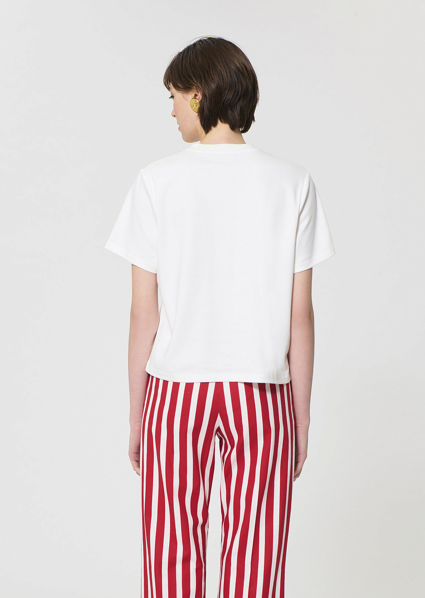 Tarabow белая футболка из хлопка с принтом