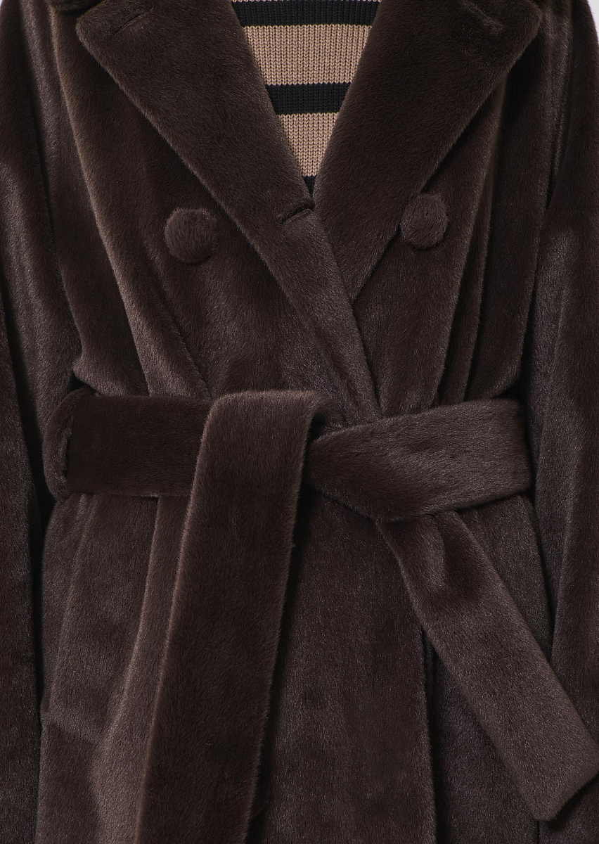 Michelle шуба из искусственного меха в шоколадном цвете Michelle шуба из искусственного меха в шоколадном цвете