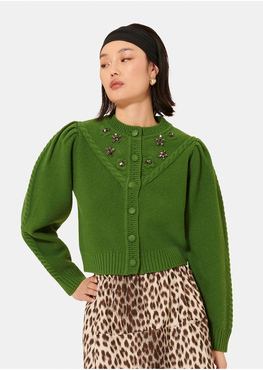 Gustave зеленый кардиган из шерсти мериноса Gustave зеленый кардиган из шерсти мериноса