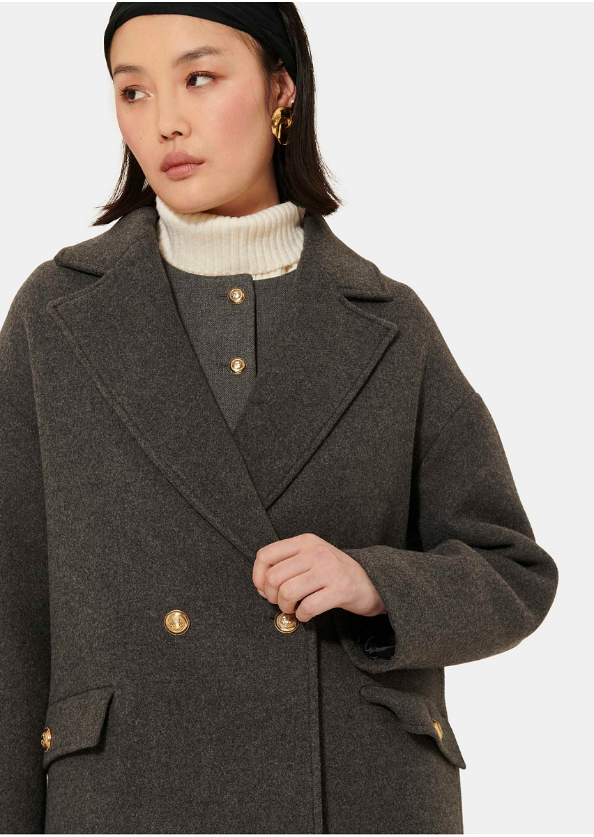 Серое пальто Milo из сукна типа "бушлат" Серое пальто Milo из сукна типа "бушлат"