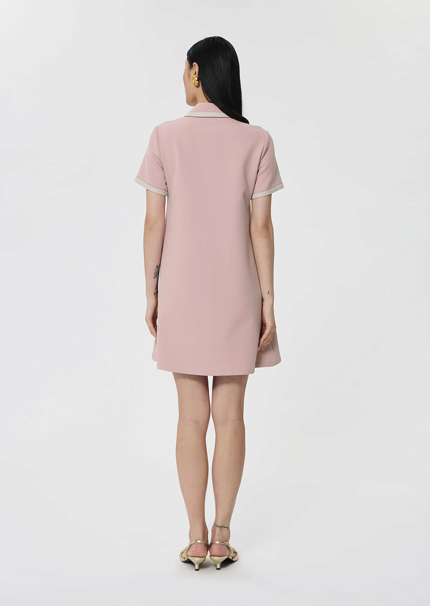 Rubina розовое платье из двойной ткани